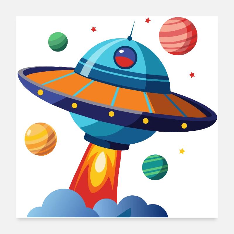 We are not alone! Poster 60x60 cm