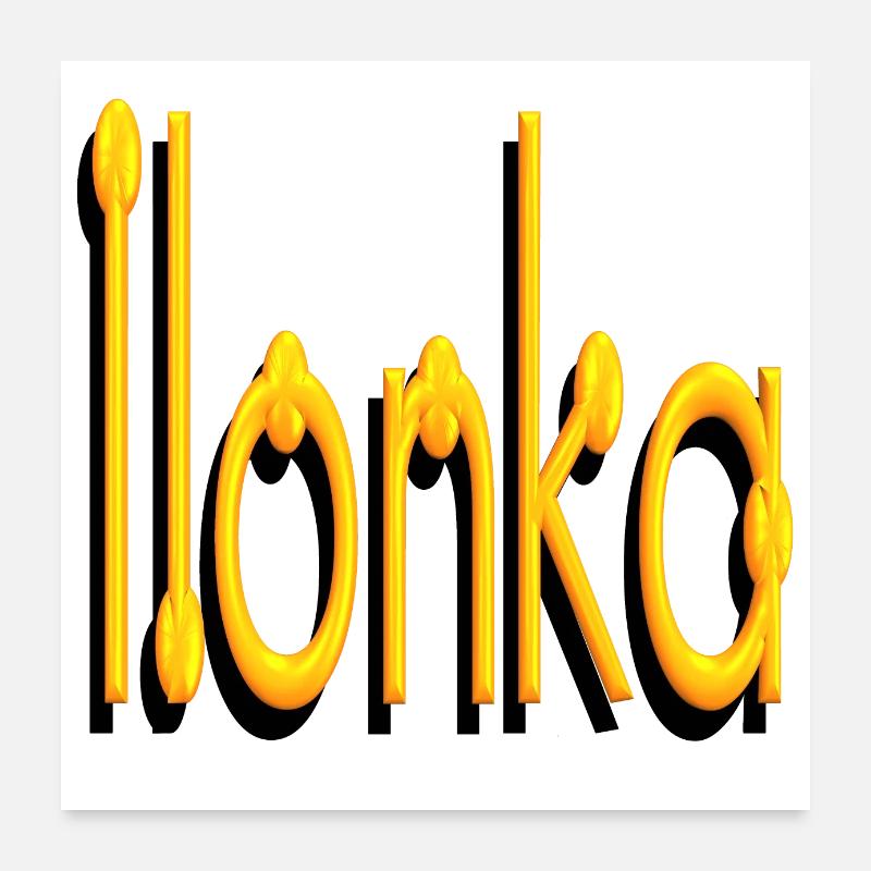 Ilonka2 - Poster 60x60 cm - Weiß