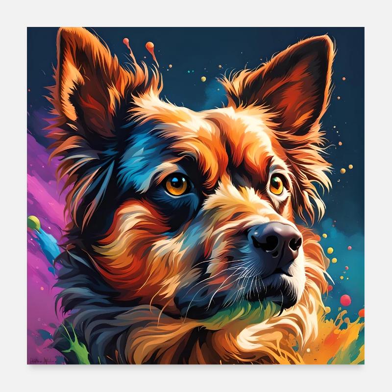 My beautiful Dog Poster 60x60 cm