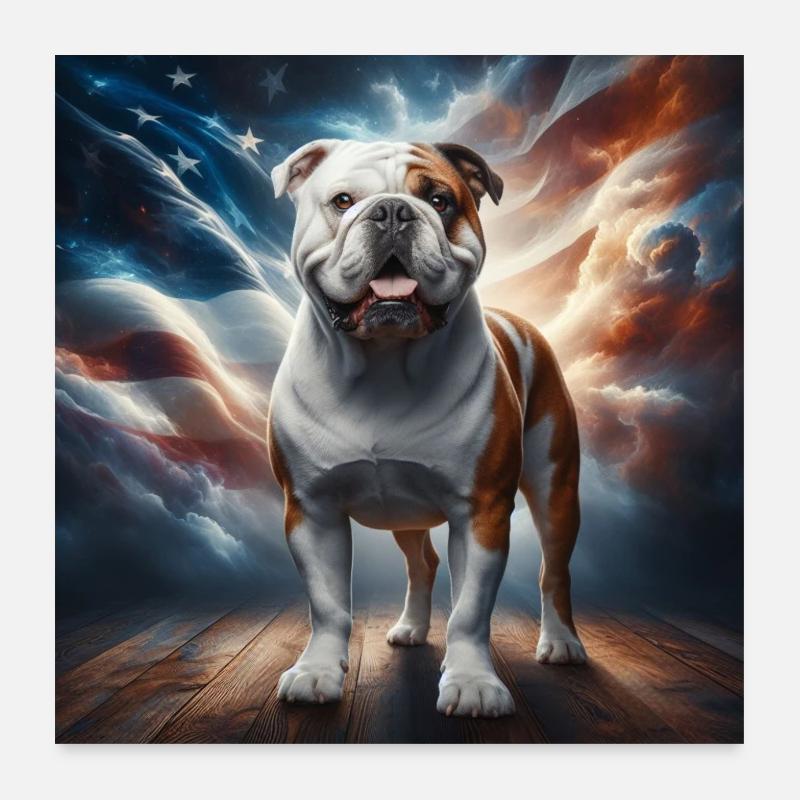 Bouledogue Poster 60 x 60 cm