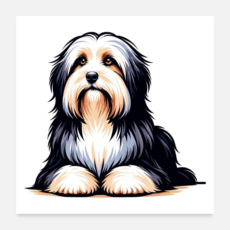 Terrier tibétain Poster 60 x 60 cm
