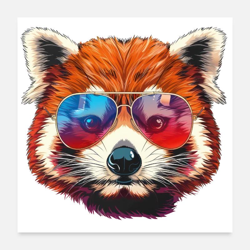 Panda roux Petit Panda Poster 60 x 60 cm