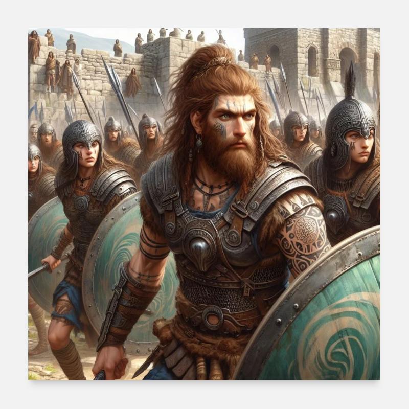 Les Celtibères défendent la Numancia Poster 60 x 60 cm