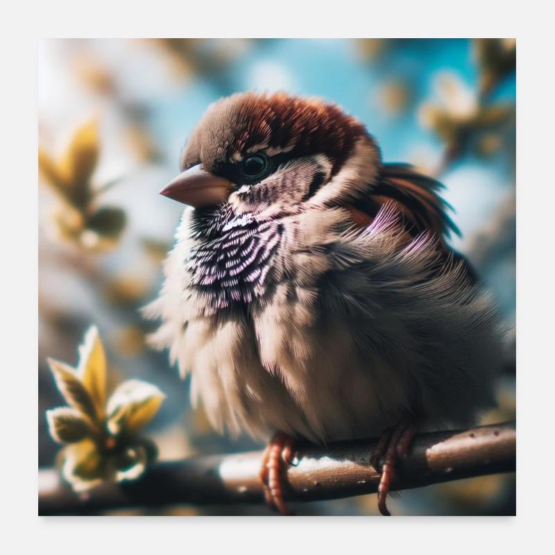 Spatz Poster 60x60 cm