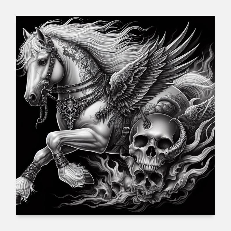 Heavy Pegasus Poster 24" x 24" (60x60 cm)