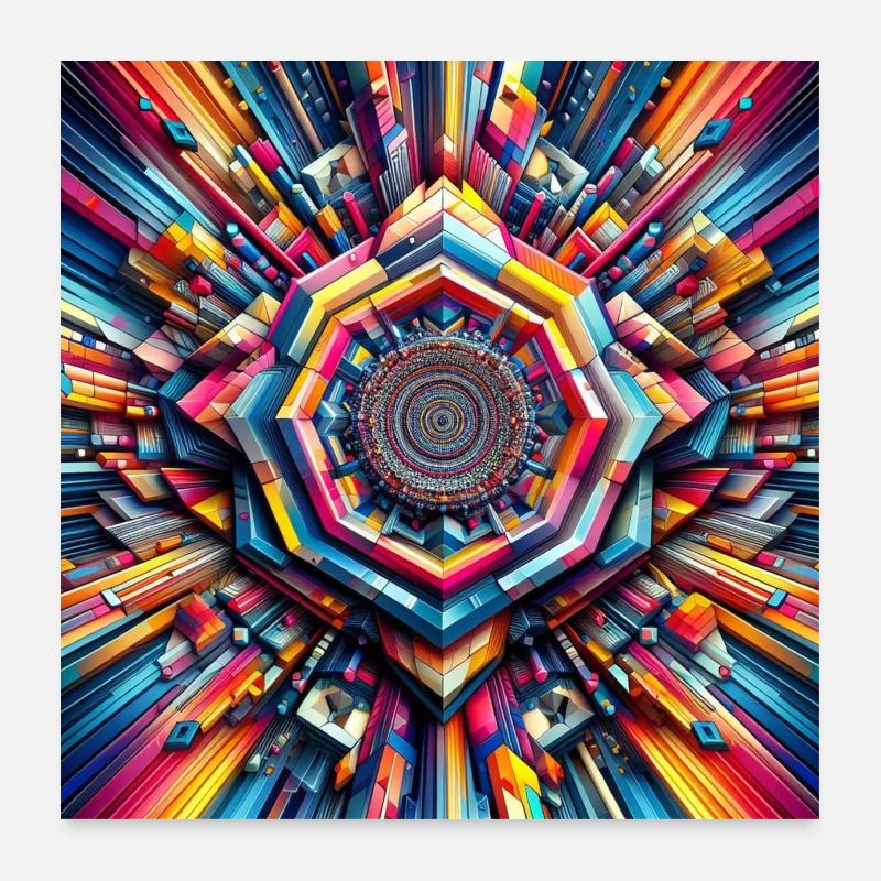 3D Diamond Poster 24" x 24" (60x60 cm)