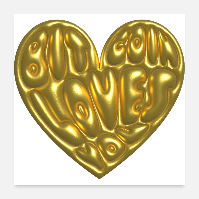 Bitcoin vous aime Poster 60 x 60 cm