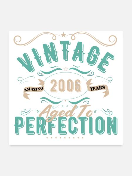 Jahrgang 2006 - 2006 Geburtstagsgeschenk - Poster 60x60 cm - Weiß - Vorne