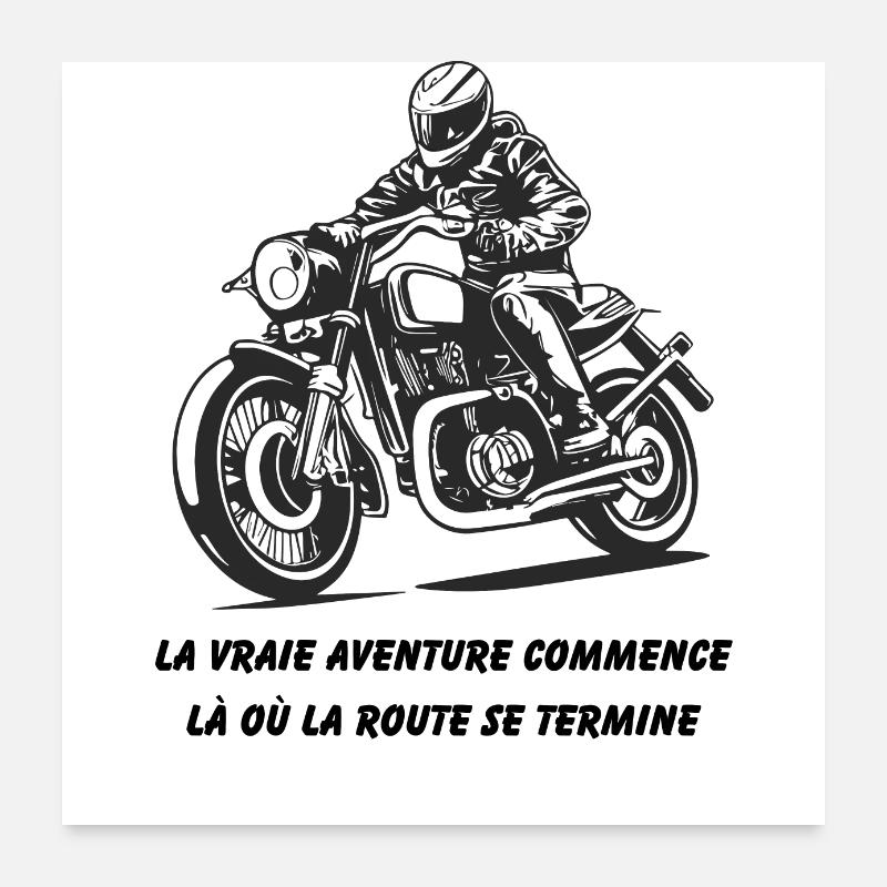 Biker-Design Poster 60x60 cm
