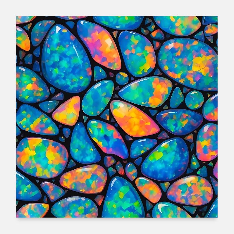 opal pattern Poster 24" x 24" (60x60 cm)