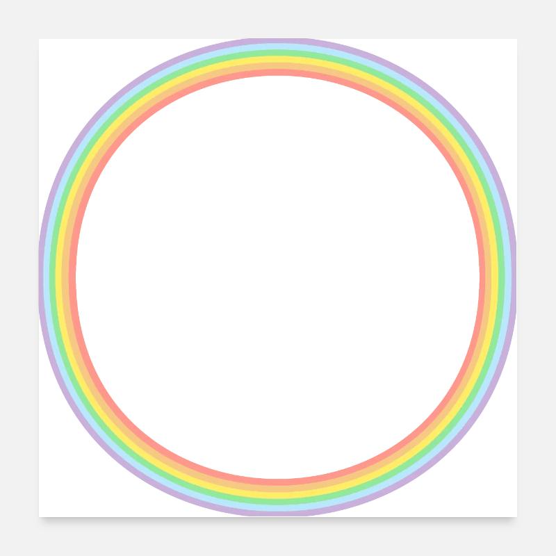 Funny Cute Bundle Of Unfocused Rage Rainbow Goth Poster 24" x 24" (60x60 cm)
