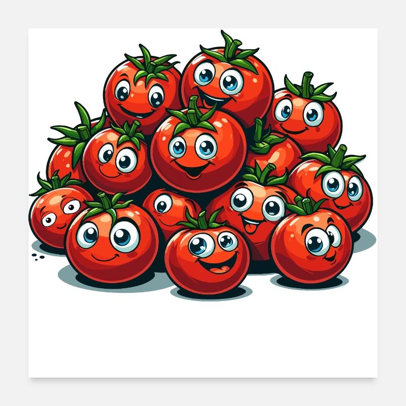 Tomate Tomate Drôle Cadeau D’ Poster 60 x 60 cm
