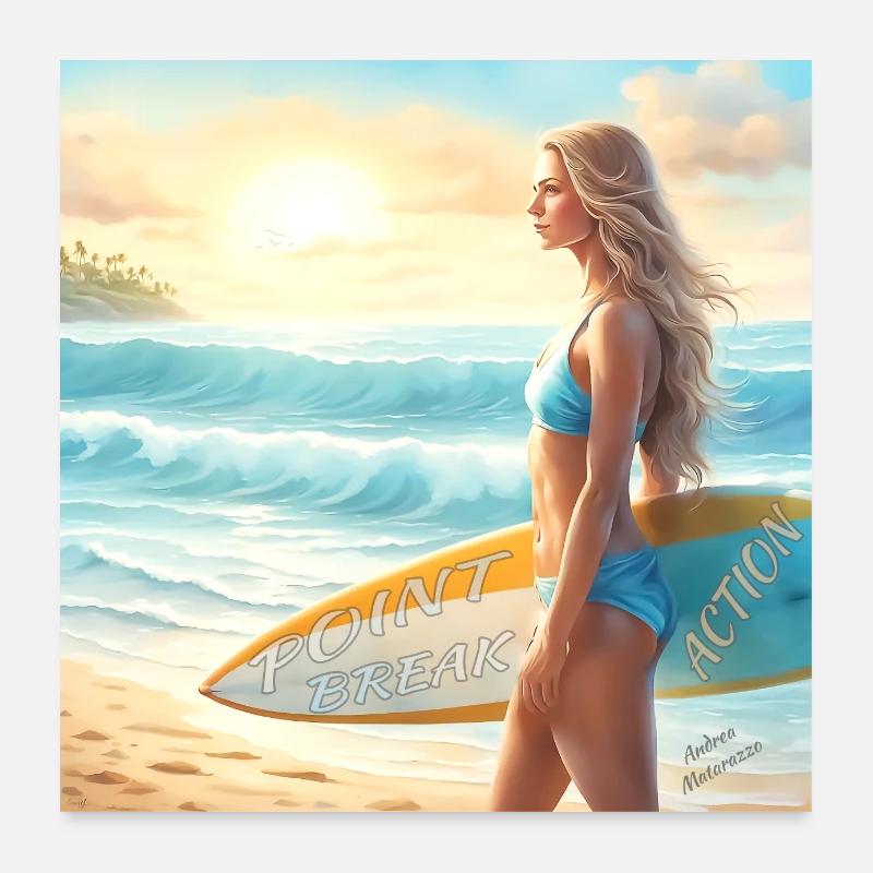 Mädchen Action Surf Point Break 2 Poster 60x60 cm