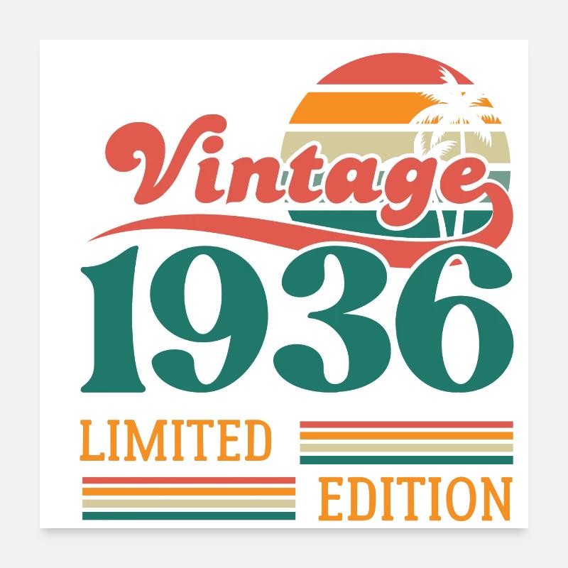 Vintage 1936 Limited Edition Poster 24" x 24" (60x60 cm)