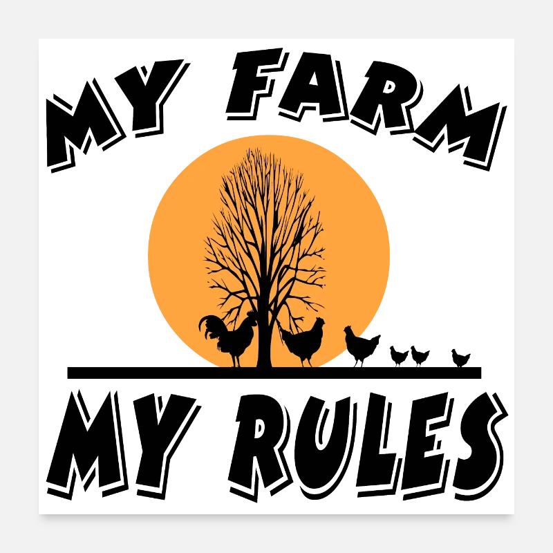 Farm Poster 24" x 24" (60x60 cm)