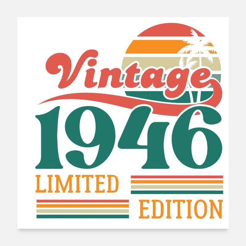 Vintage 1946 Limited Edition Poster 24" x 24" (60x60 cm)