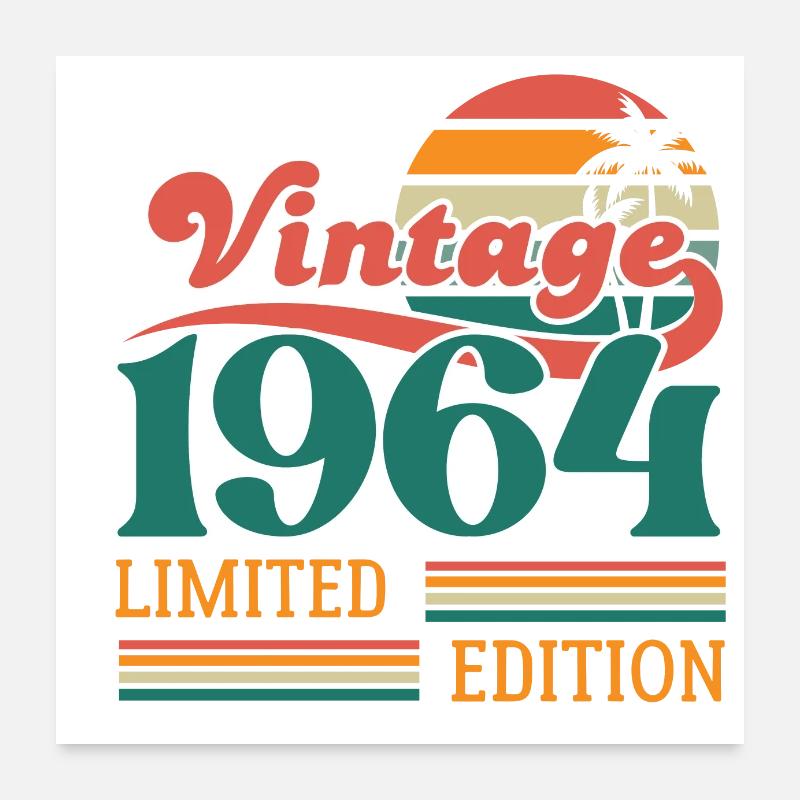 Vintage 1964 Limited Edition Poster 24" x 24" (60x60 cm)