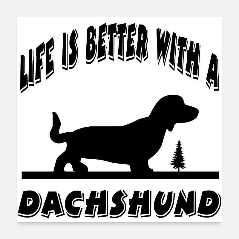 Teckel Poster 60 x 60 cm