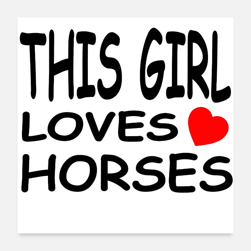 Chevaux Poster 60 x 60 cm
