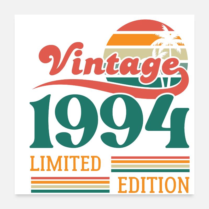Vintage 1994 édition limitée Poster 60 x 60 cm