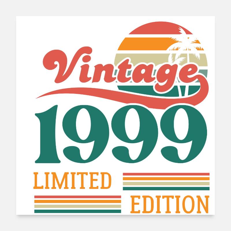 Vintage 1999 édition limitée Poster 60 x 60 cm