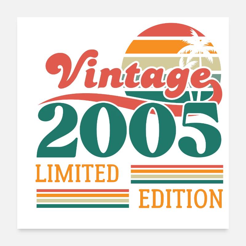 Vintage 2005 édition limitée Poster 60 x 60 cm