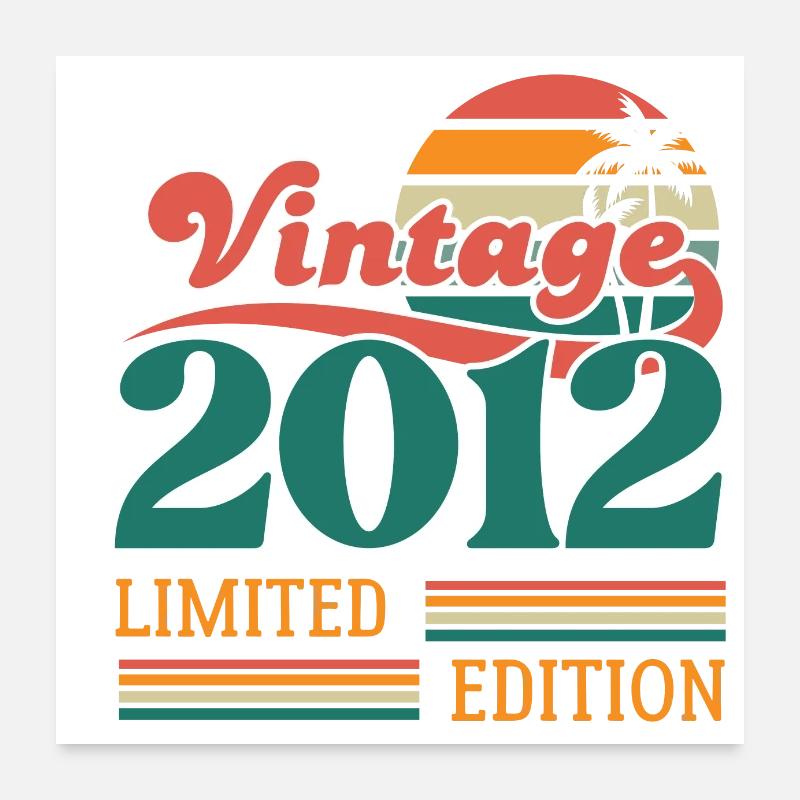 Vintage 2012 édition limitée Poster 60 x 60 cm