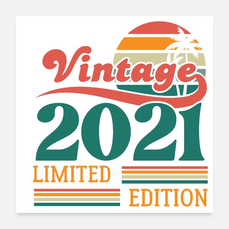 Vintage 2021 Limited Edition Poster 24" x 24" (60x60 cm)