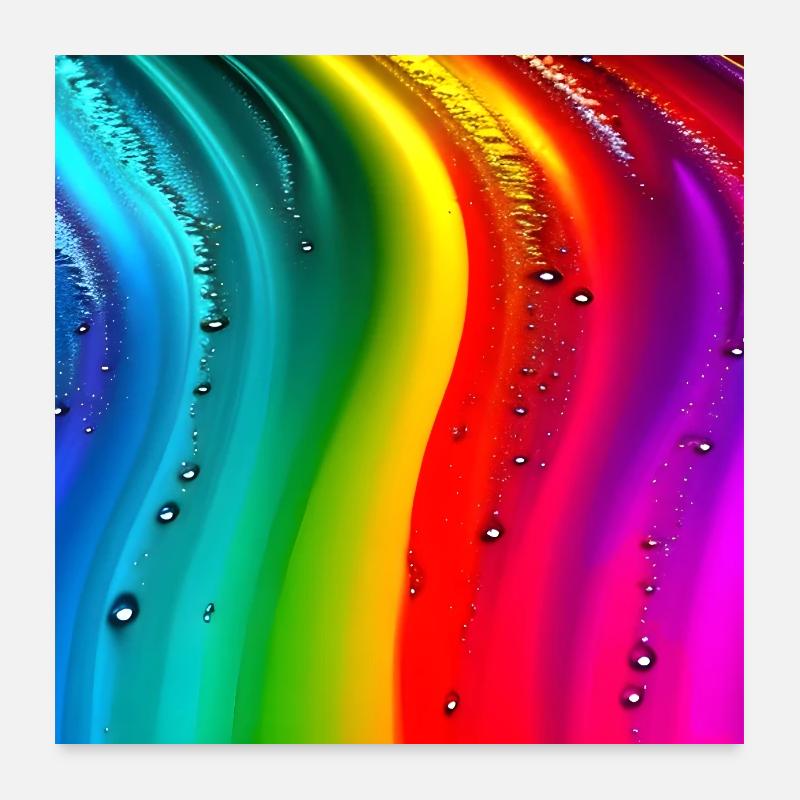 Colorful Splashart Gift Idea Poster Poster 24" x 24" (60x60 cm)