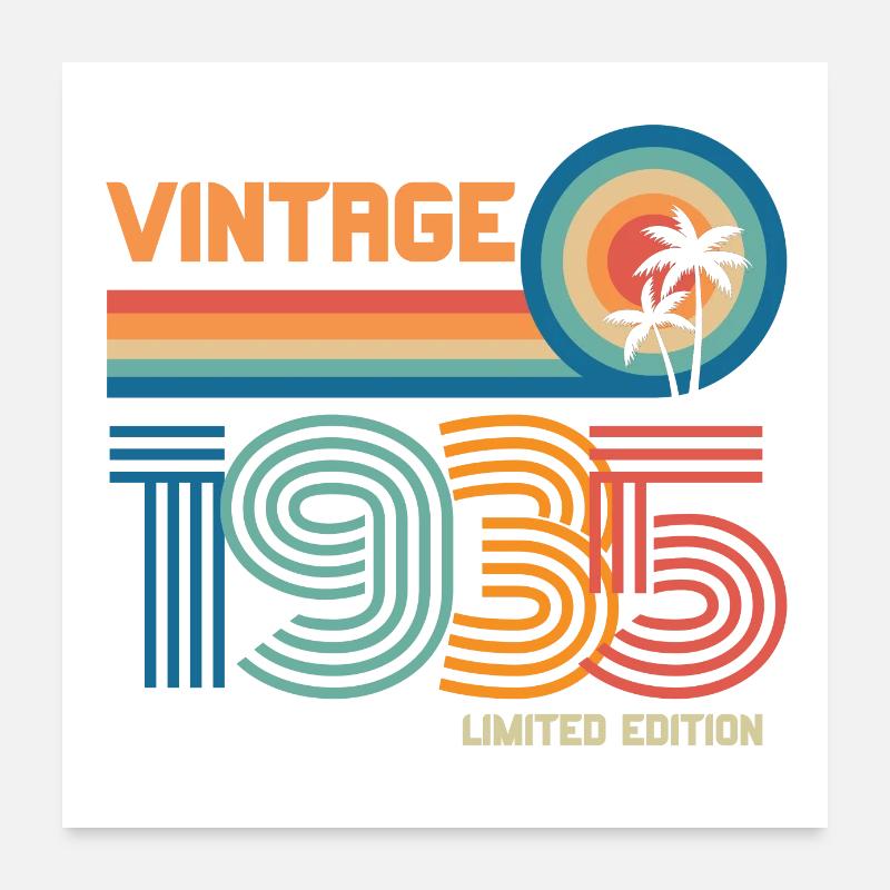 Vintage 1935 limited edition Poster 24" x 24" (60x60 cm)