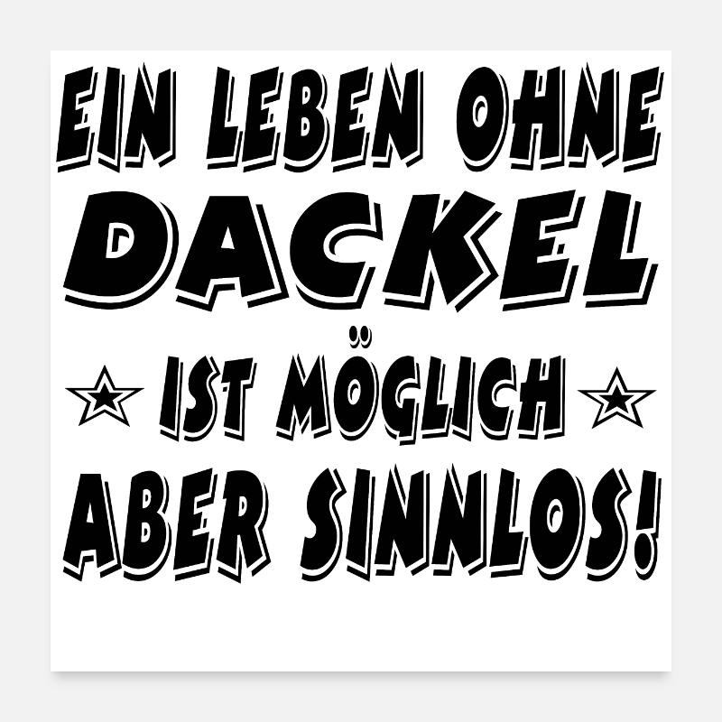 Dackel Poster 60x60 cm