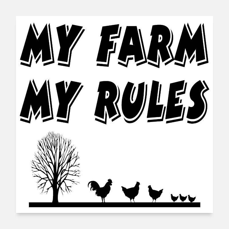 Ferme Poster 60 x 60 cm
