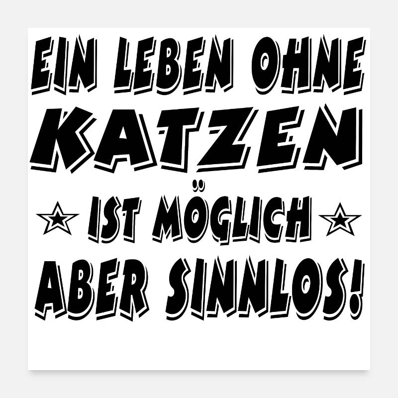 Katzen Poster 60x60 cm