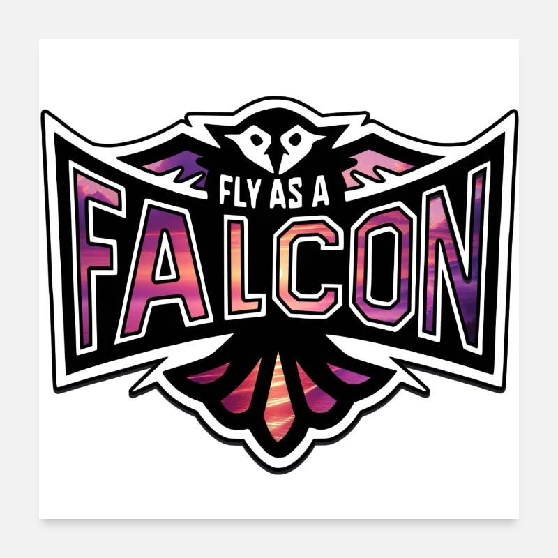 Fly As A Falcon - Ocean Set Poster 24" x 24" (60x60 cm)