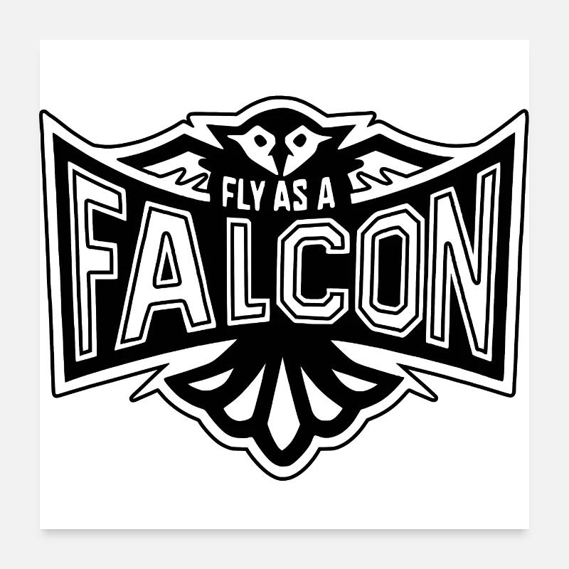 Fly As A Falcon - Retro Poster 24" x 24" (60x60 cm)