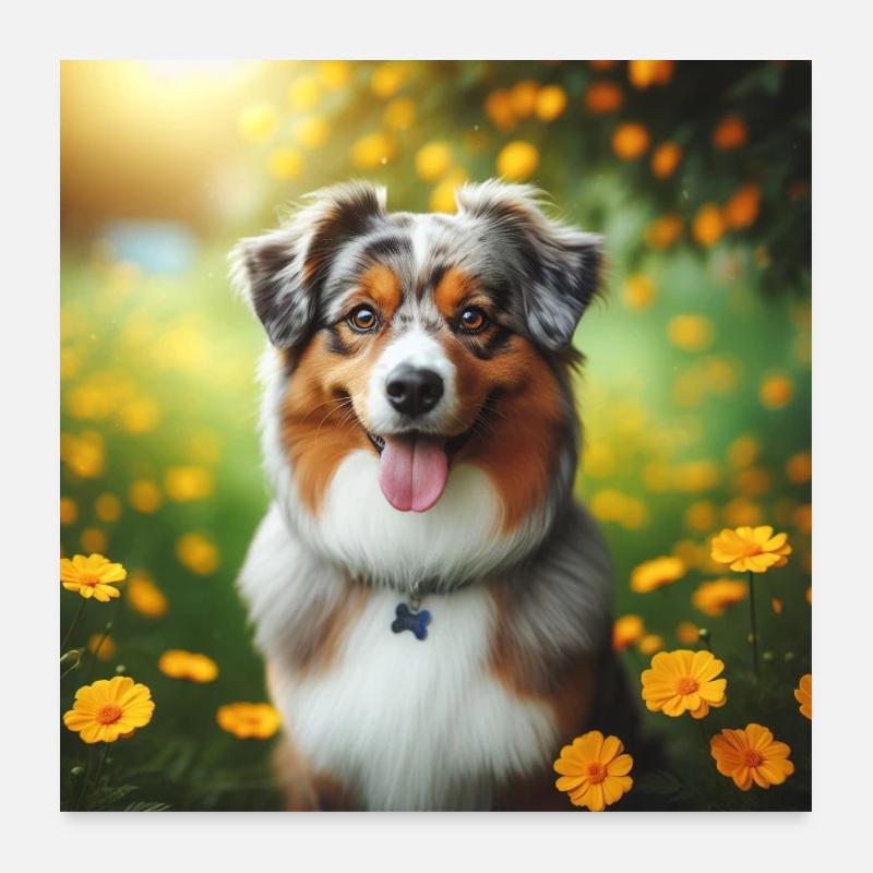 Australian Shepherd Poster 24" x 24" (60x60 cm)