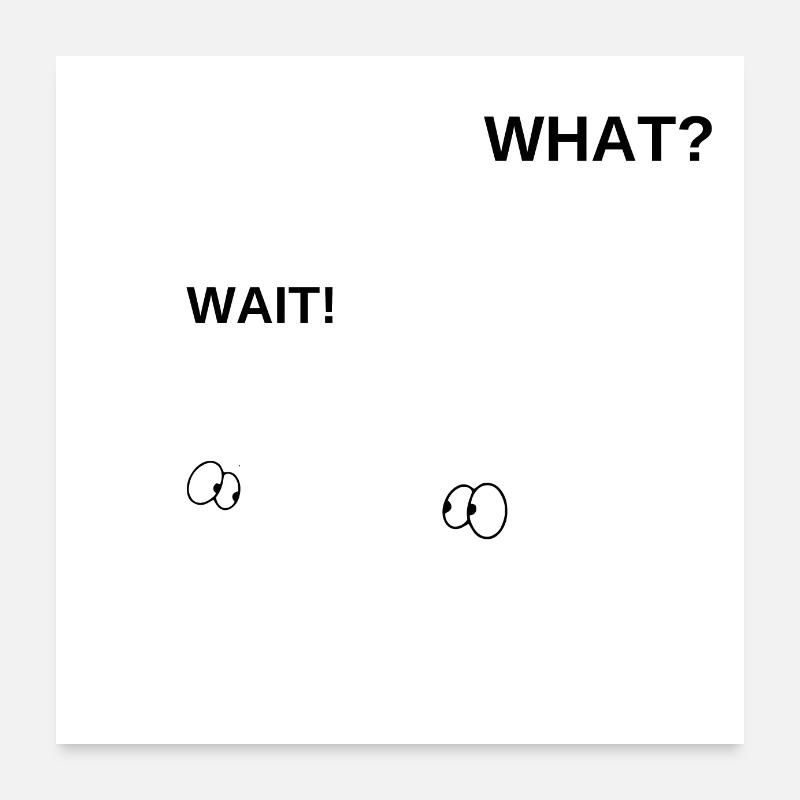wait, what? Poster 24" x 24" (60x60 cm)