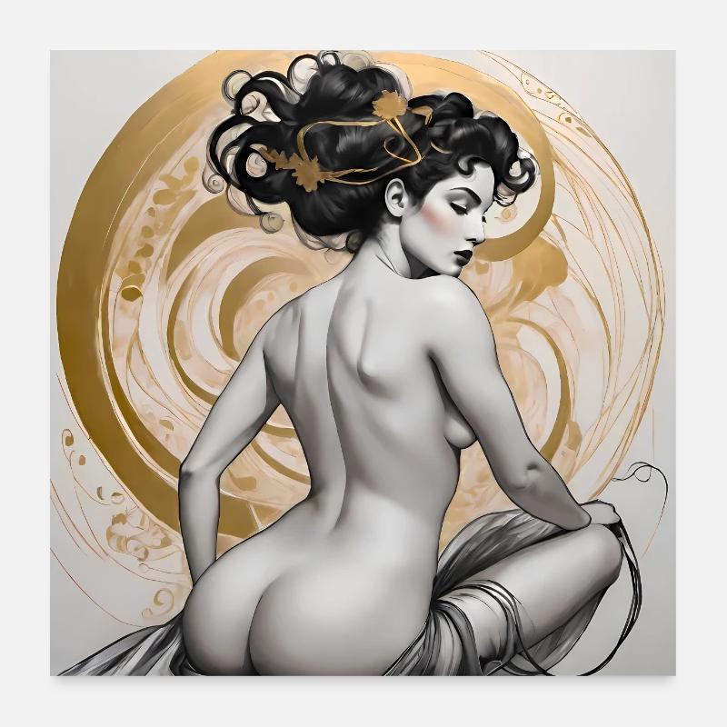 Anmut, digitale Kunst Poster 60x60 cm