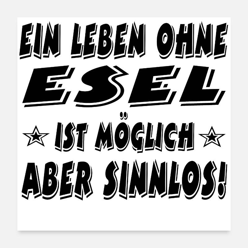 Esel Poster 60x60 cm