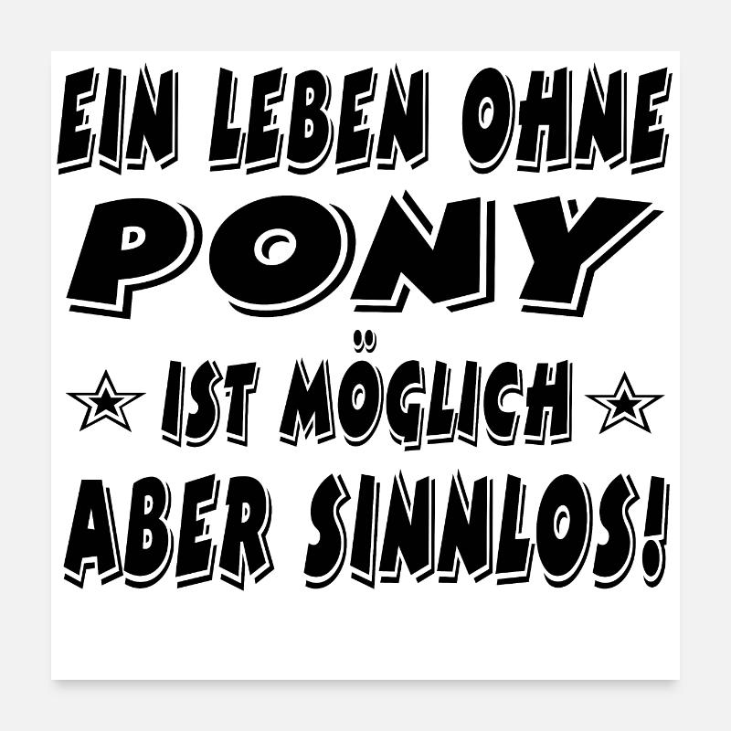 Pony Poster 60x60 cm