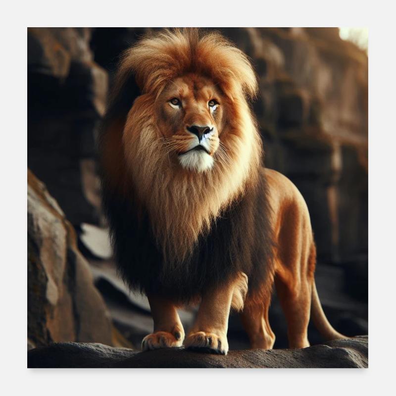 Lion Poster 60 x 60 cm