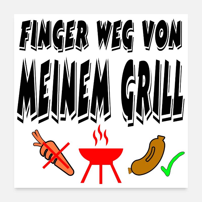 Grillen Poster 60x60 cm