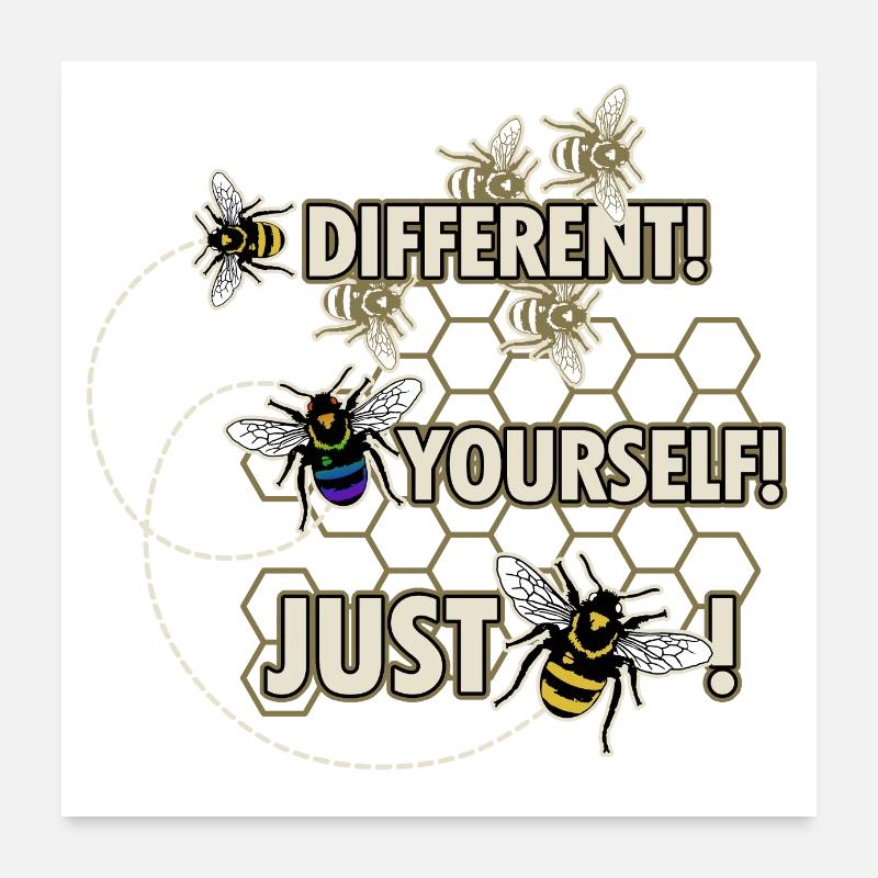 Just Bee! Poster 60x60 cm