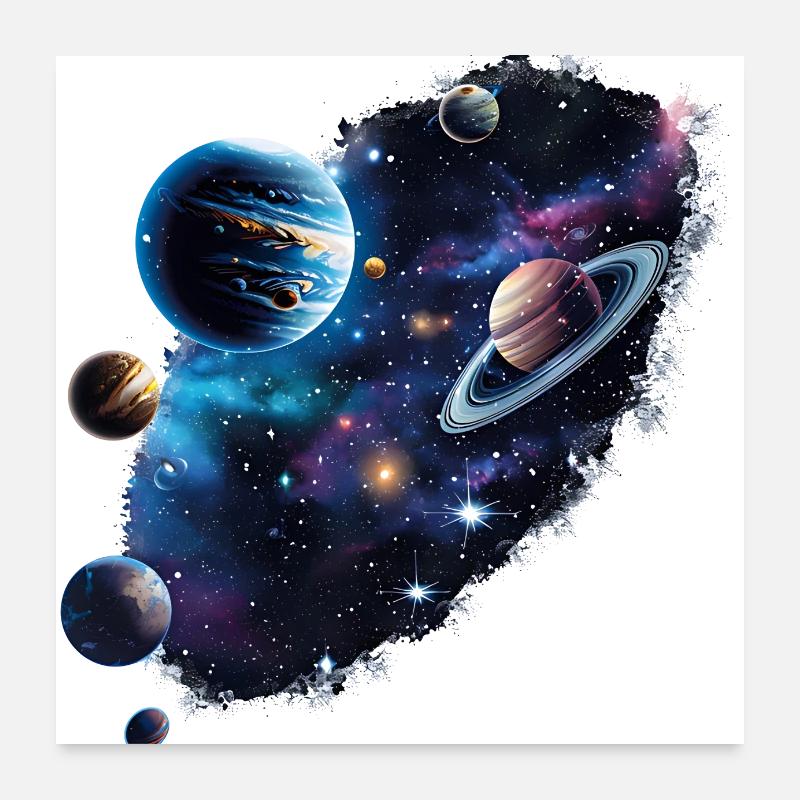 Des images à couper le souffle de mondes extraterrestres Poster 60 x 60 cm