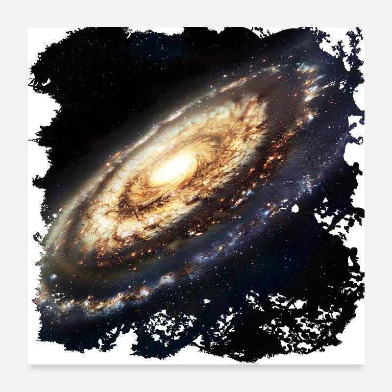 Des étoiles et des galaxies Poster 60 x 60 cm