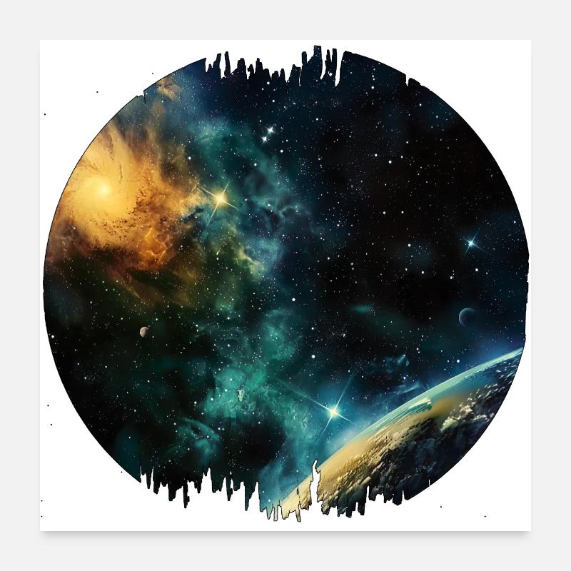 Astronomie ist eine Wissenschaft Poster 60x60 cm