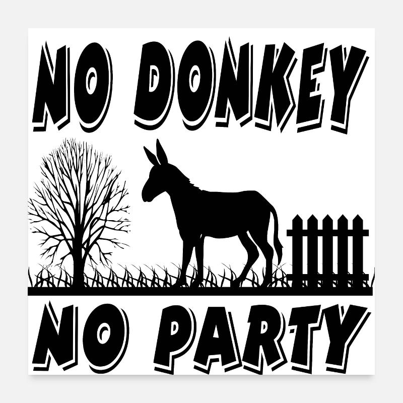 Donkey Poster 24" x 24" (60x60 cm)