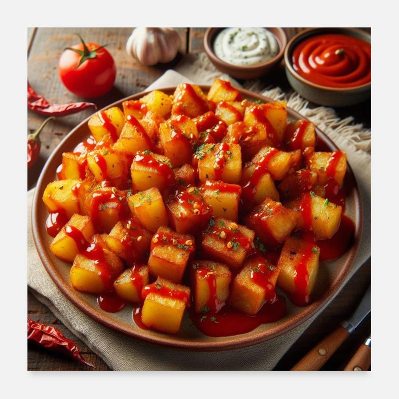 Patatas Bravas Poster 60x60 cm