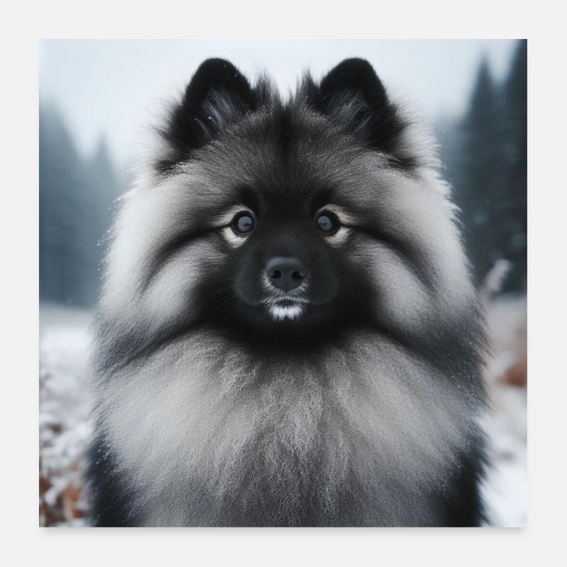 Wunderschöner Wolfspitz Poster 60x60 cm