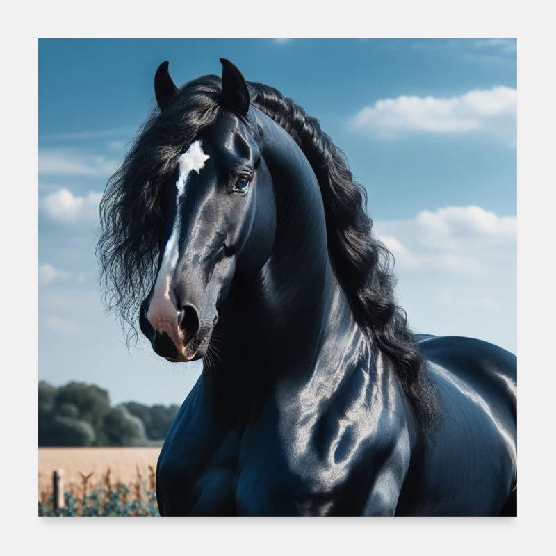 L’élégance du cheval Poster 60 x 60 cm